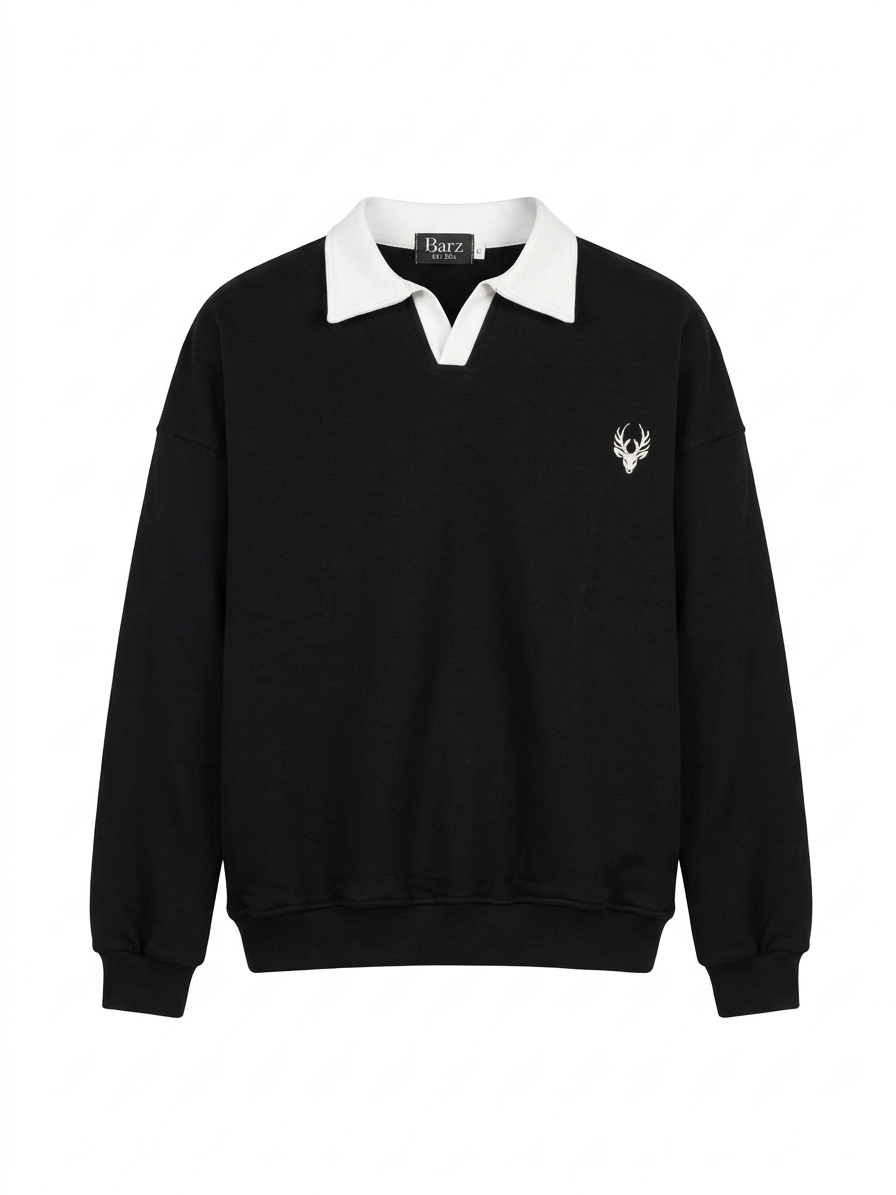 Zyra Polo sweatshirt (Black)